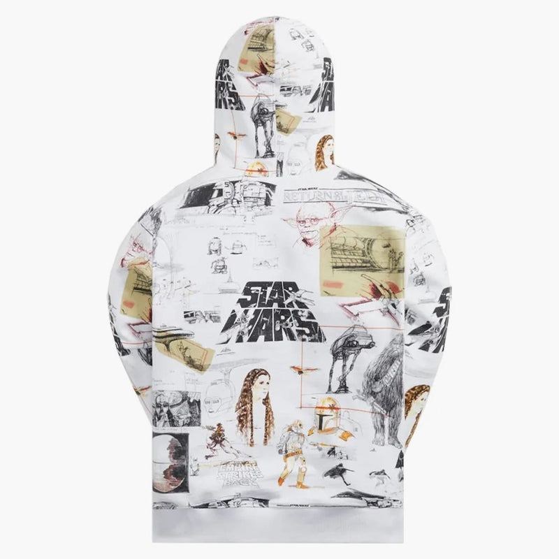 Kith X Star Wars Kids Sketches Hoodie White