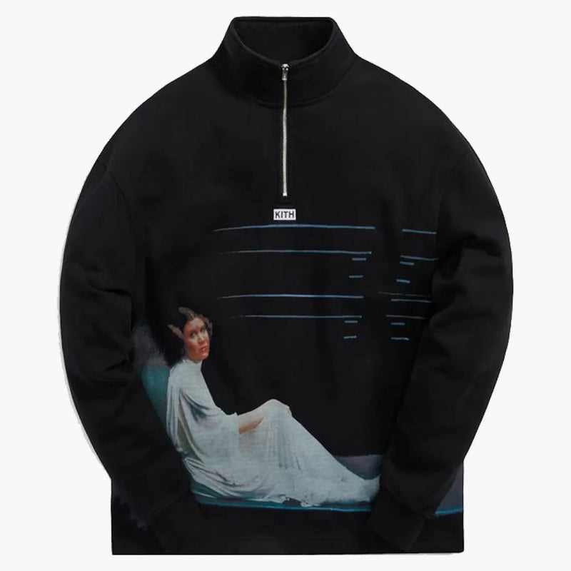 Kith X Star Wars Leia Quarter Zip Black