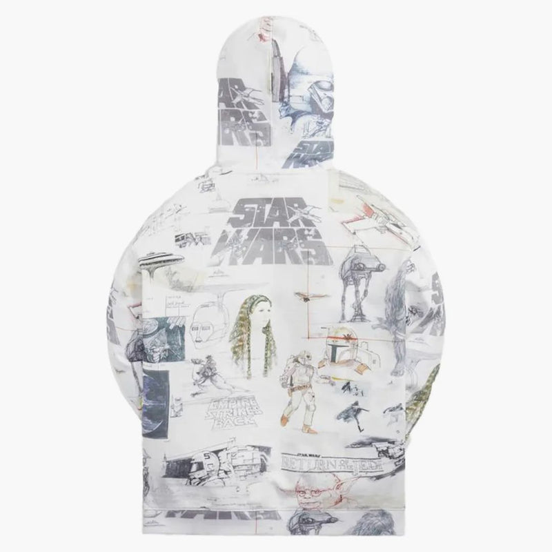 Kith X Star Wars Sketches Hoodie White
