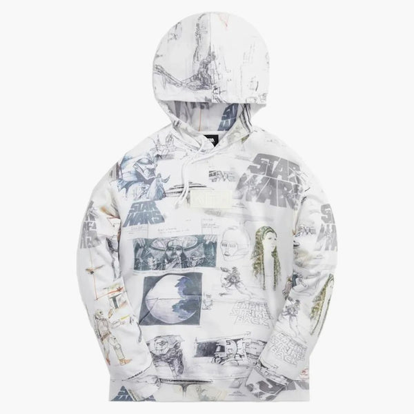 Kith X Star Wars Sketches Hoodie White