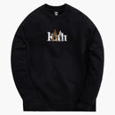 Kith X Star Wars Solo And Chewie Serif Crewneck Black