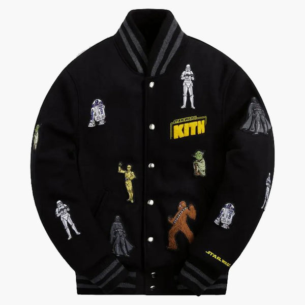 Kith X Star Wars For Golden Bear Varsity Jacket Black