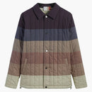 Kith Striped Poplin Carmine Coaches Jacket Battleship