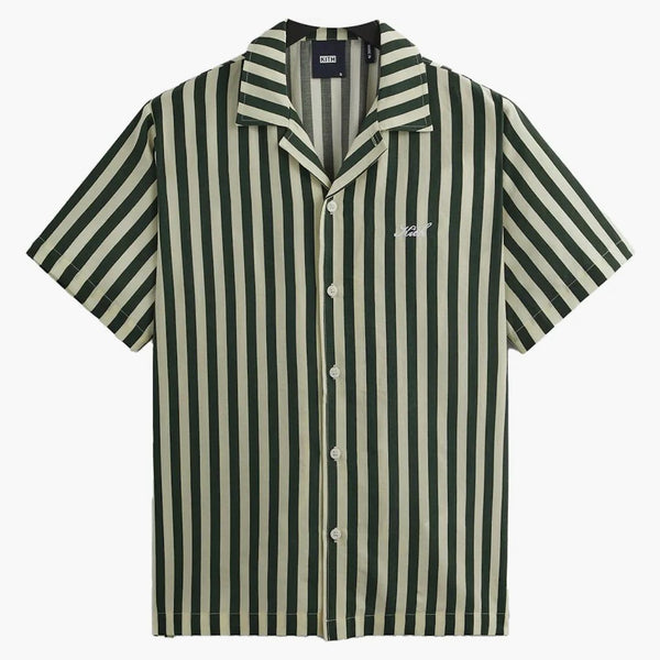 Kith Striped Thompson Camp Collar Shirt Agate