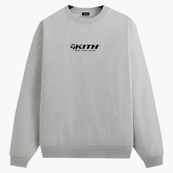 Kith Taylormade Find Your Game Nelson Crewneck Light Heather Grey
