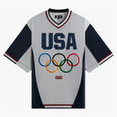 Kith Team Usa Faille Jersey Warmup Shirt White