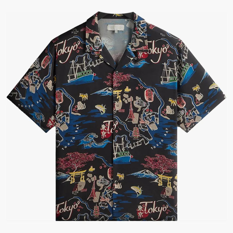 Kith Tokyo Thompson Camp Collar Shirt Black