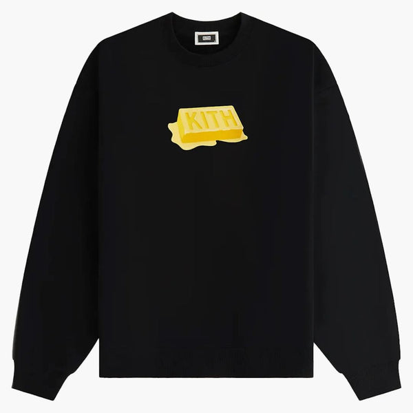 Kith Treats Waffle Butter Nelson Crewneck Black