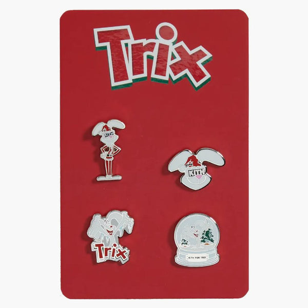 Kith Treats for Trix 4-dílná smaltová kolíka sada stříbro
