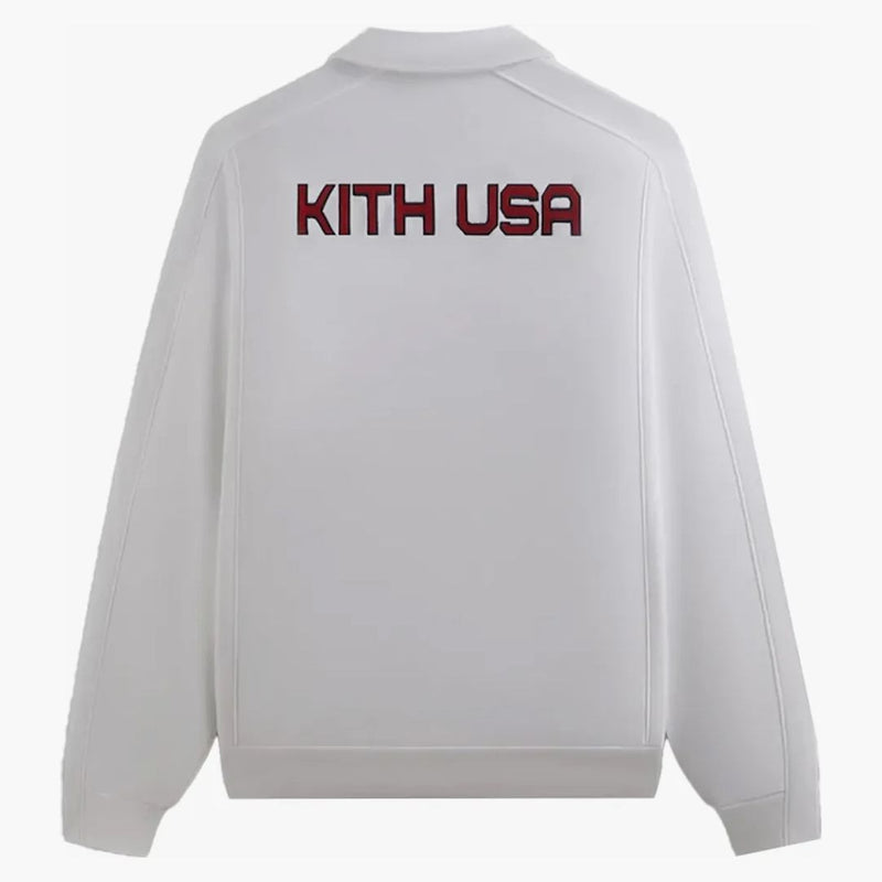 Kith Usa Basketball Nelson Collared Pullover White