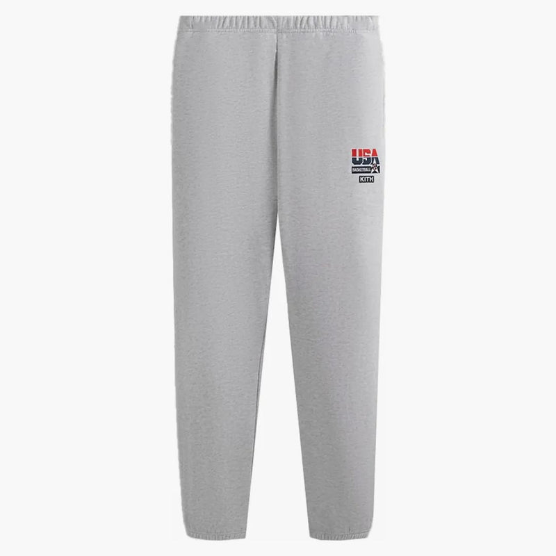 Kith Usa Basketball Vintage Nelson Sweatpant Light Heather Grey