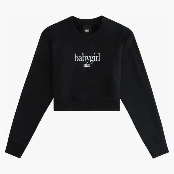 Kith Women Aaliyah Babygirl Lynn Cropped Crew Black