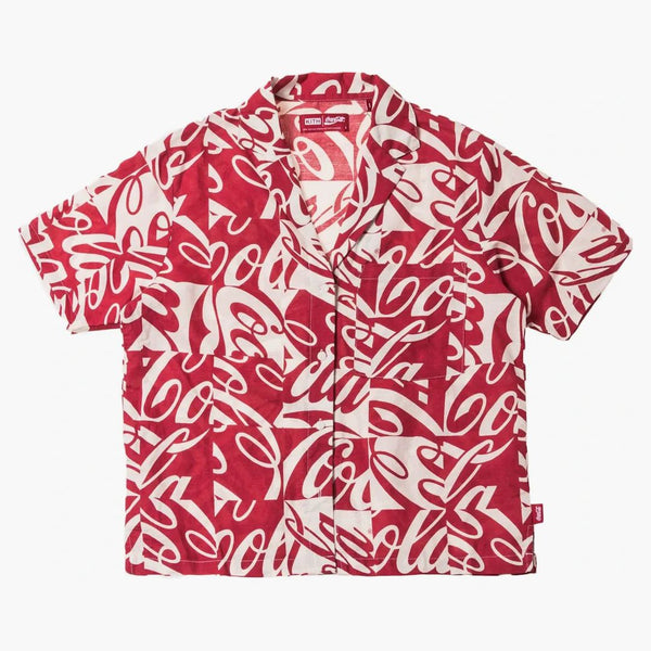 Kith Women X Coca-cola Checkered Carla Button Up Red