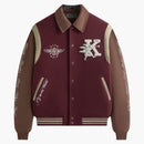 Kith Wool X Microsuede Varsity Jacket Magma