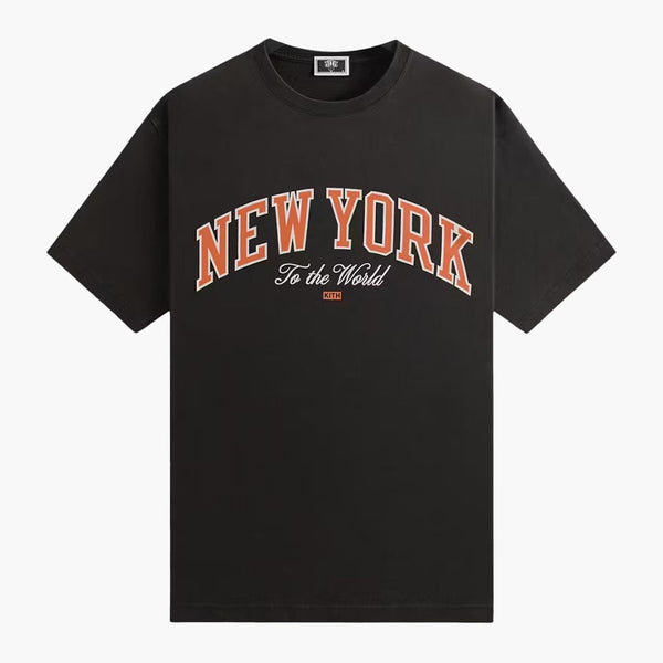 Kith X New York Knicks New York To The World Vintage Tee Black