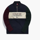 Kith For Bergdorf Goodman L/s Quarter Zip Navy