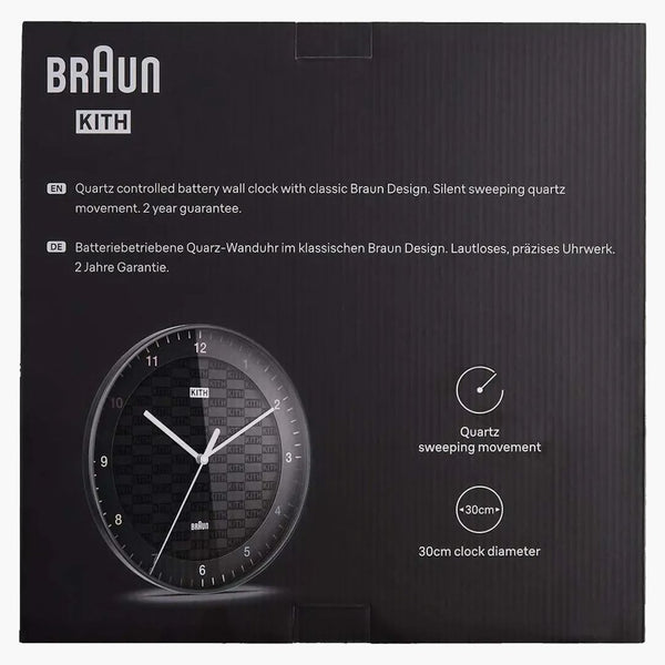 Kith pro Braun BC17 Wall Clock Black