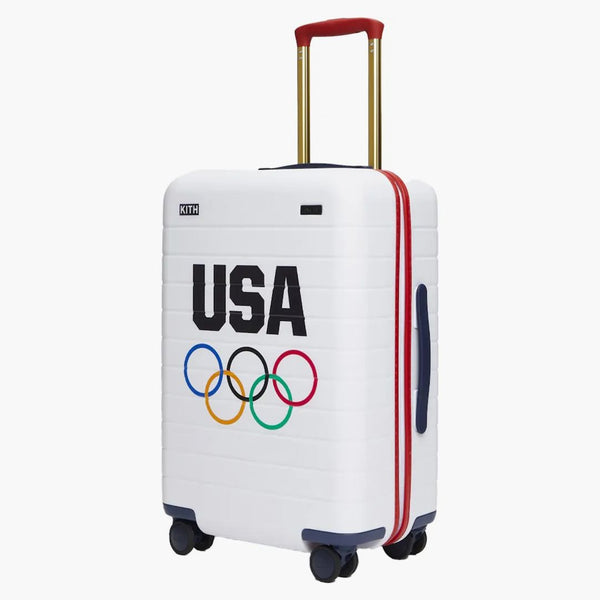 Kith For Team Usa & Away Pc Bigger Carry-on Luggage White