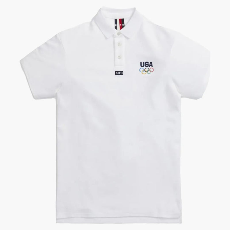 Kith For Team Usa Pique Polo White
