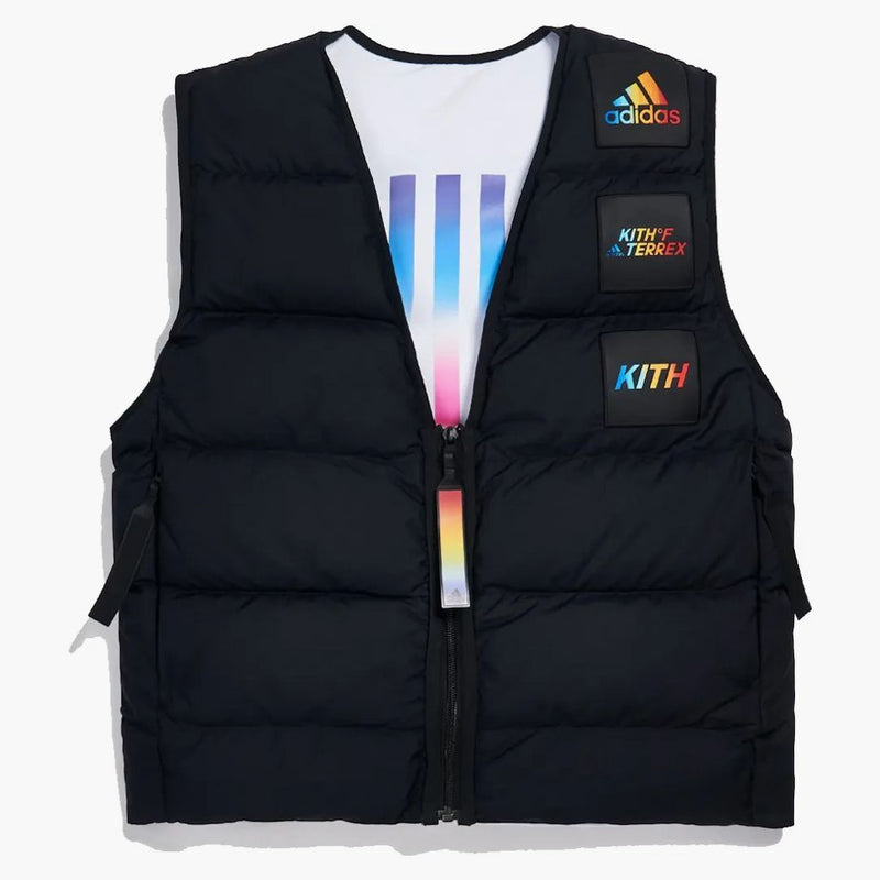 Kith x adidas terrex reverzibilní vesta bílá/černá