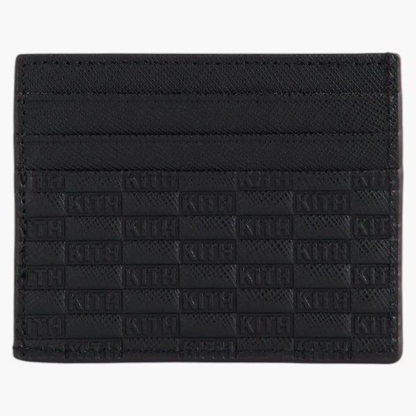 Kith X Bmw Monogram Leather Card Holder Black
