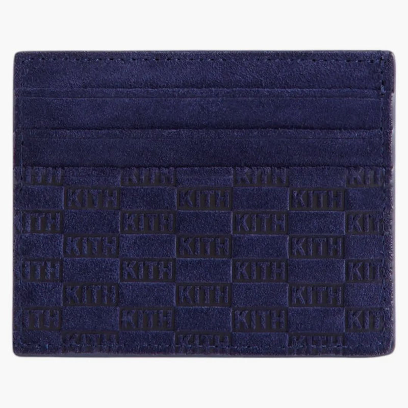 Kith X Bmw Monogram Suede Card Holder Techno Violet