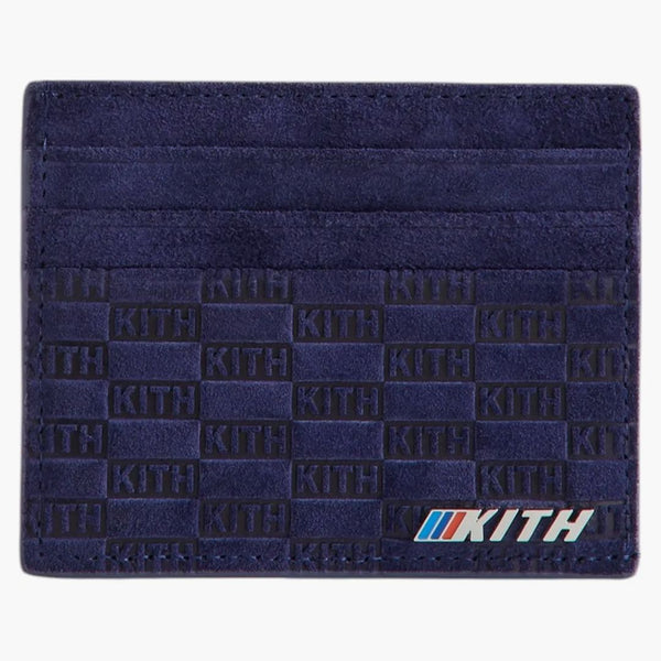 Kith X Bmw Monogram Suede Card Holder Techno Violet