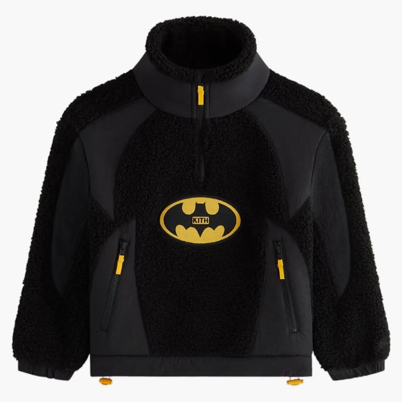 Kith X Batman Kids Quarter Zip Sherpa Jacket Black