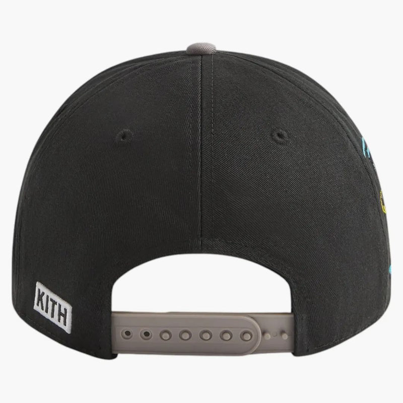 Kith X Batman Twill Two Tone Pinch Crown Snapback Cap Black