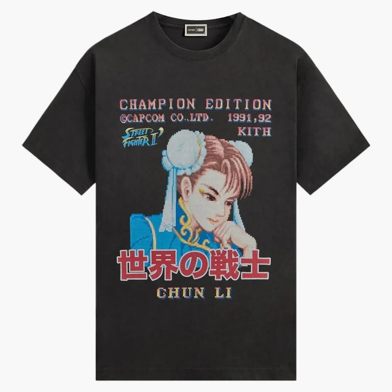 Kith X Capcom Chun Li Champion Edition Vintage Tee Black