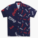 Kith X Coca-cola Printed Camp Collar Shirt Navy