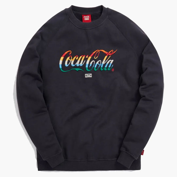 Kith X Coca-cola Striped Crewneck Black