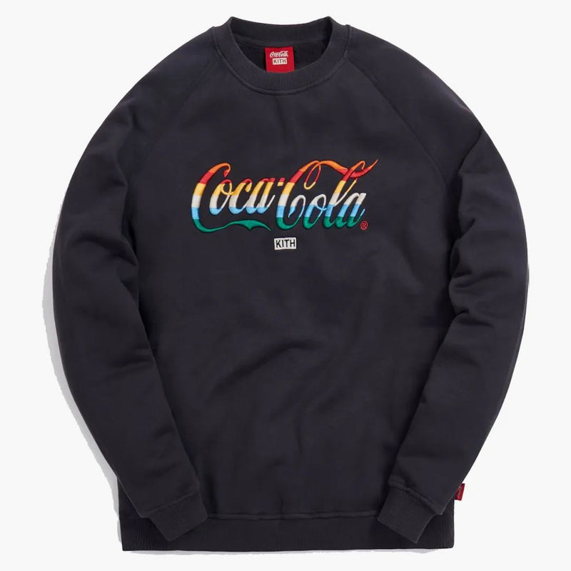 Kith X Coca-cola Striped Crewneck Black