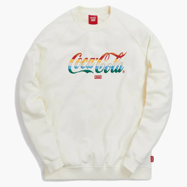 Kith X Coca-cola Striped Crewneck Ivory
