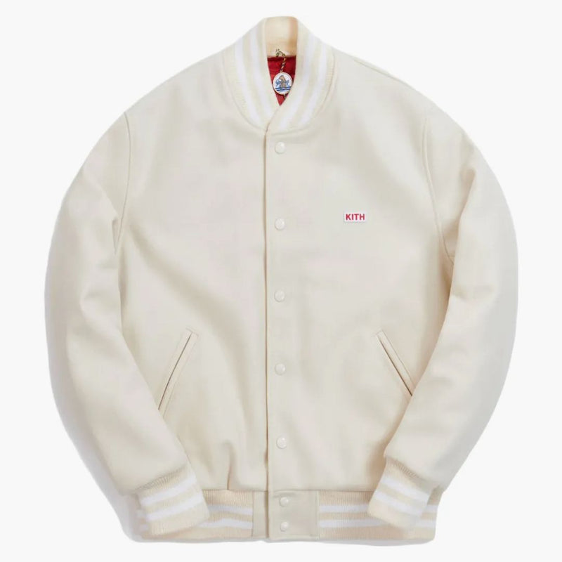 Kith X Coca-cola X Golden Bear Varsity Bomber Natural