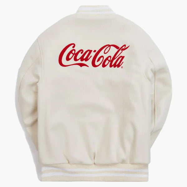 Kith X Coca-cola X Golden Bear Varsity Bomber Natural