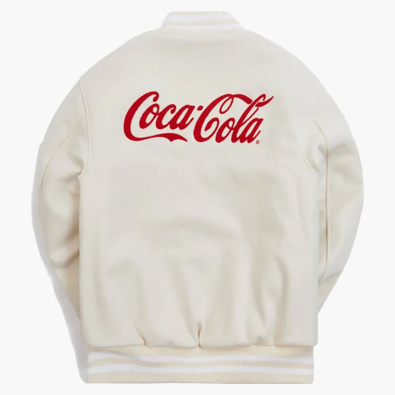 Kith X Coca-cola X Golden Bear Varsity Bomber Natural