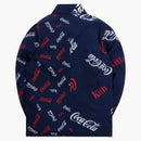 Kith X Coca-cola X Mitchell & Ness Coke Coaches Jacket Navy