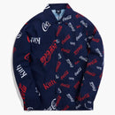 Kith X Coca-cola X Mitchell & Ness Coke Coaches Jacket Navy