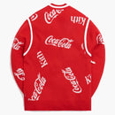 Kith X Coca-cola X Mitchell & Ness Coke Logo Cardigan Red