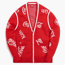 Kith X Coca-cola X Mitchell & Ness Coke Logo Cardigan Red