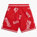 Kith X Coca-cola X Mitchell & Ness Coke Logo Short Red