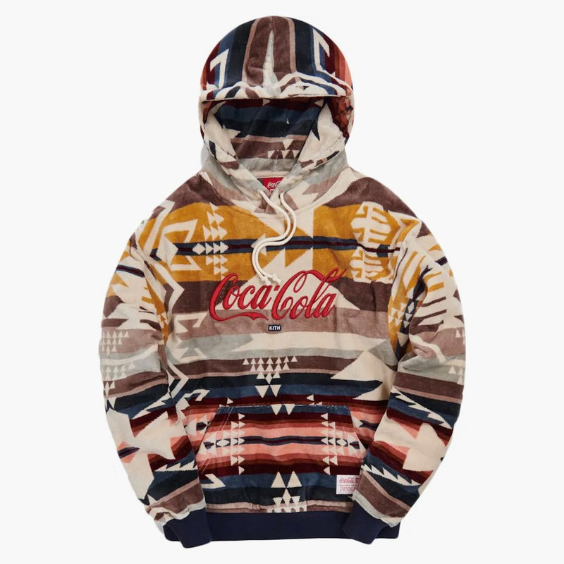 KITH X Coca-Cola X Pendleton Terry Williams 3 Hoodie Ivory/Multi
