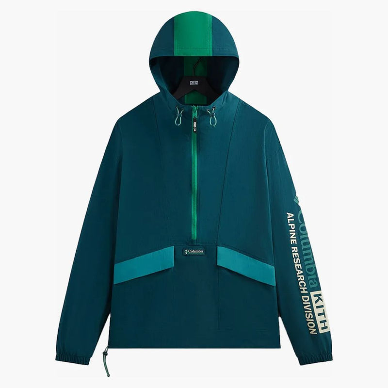 Kith X Columbia vind Anorak Midnight Teal