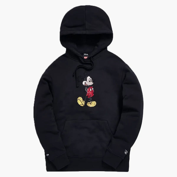 Kith x Disney 90. let klasika Mickey Crystal Hoodie Black