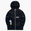 Kith X Disney Carlton Corduroy Zip Hoodie Black