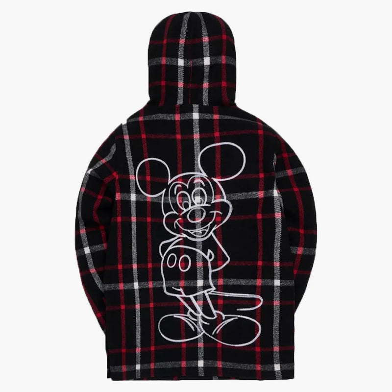 Kith x Disney Hooded Wool Plaid Ginza Black