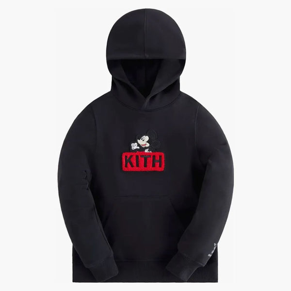 Kith x Disney Kids Mickey & Friends Mickey Classic Logo Hoodie Black