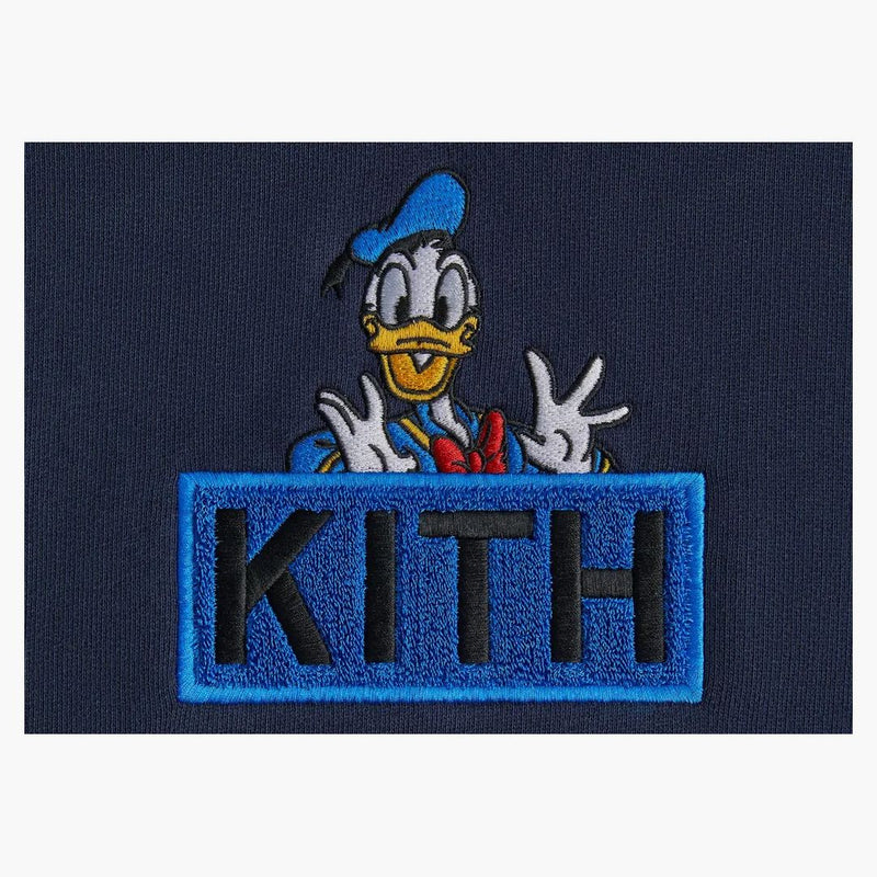 Kith X Disney Mickey & Friends Donald Duck Classic Logo Hoodie Nocturnal