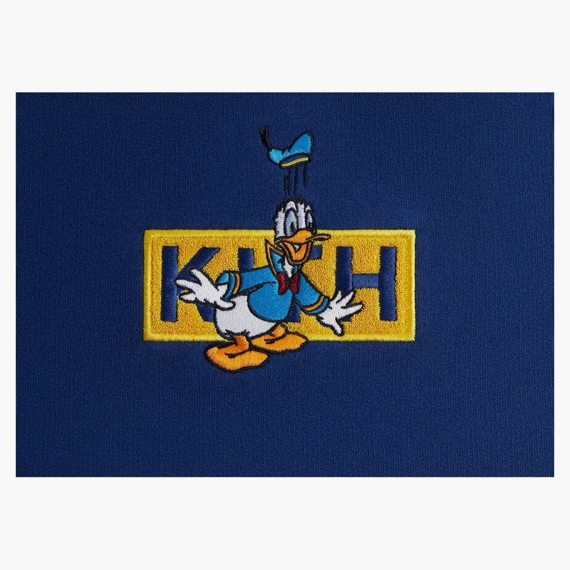 Kith X Disney Mickey & Friends Donald Duck Classic Logo Williams Crewneck Cyanotype